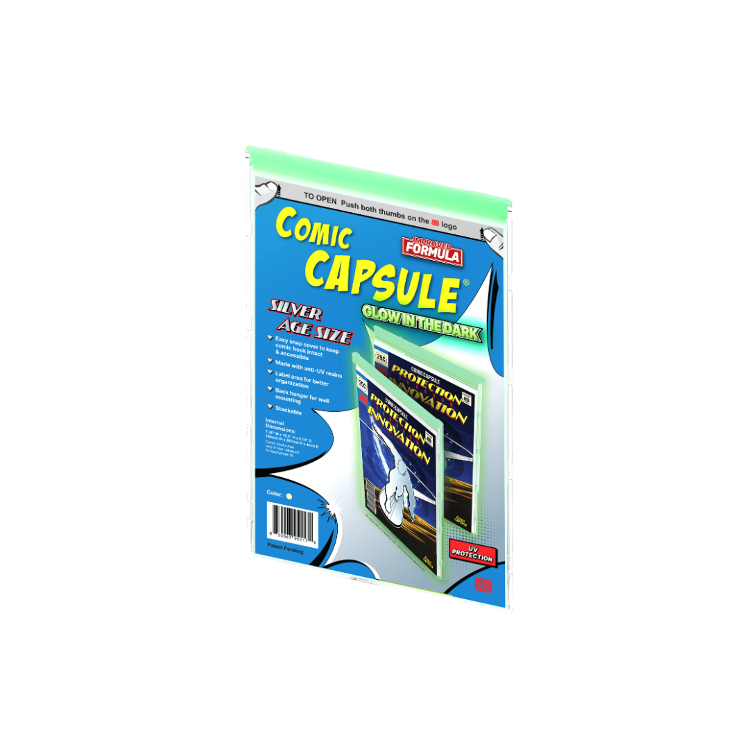 Glow in the Dark SILVER Age Size ComicCapsule