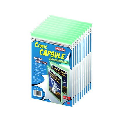 Glow in the Dark SILVER Age Size ComicCapsule