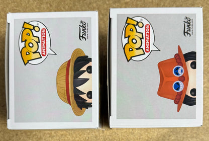 Funko Pop! Brothers Monkey D. Luffy & Portgas D Ace #98 #100 One Piece Set Of 2