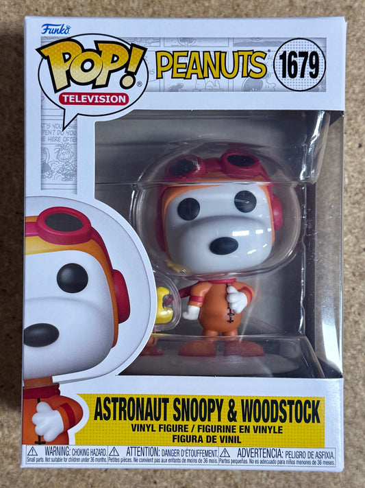 Funko Pop! Television Astronaut Snoopy With Woodstock #1679 Peanuts 2024