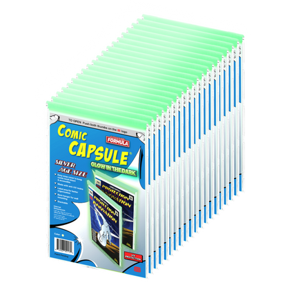 Glow in the Dark SILVER Age Size ComicCapsule