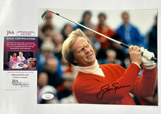 Jack Nicklaus The Golden Bear Signed PGA Golf Legend 8x10 Photo With JSA COA