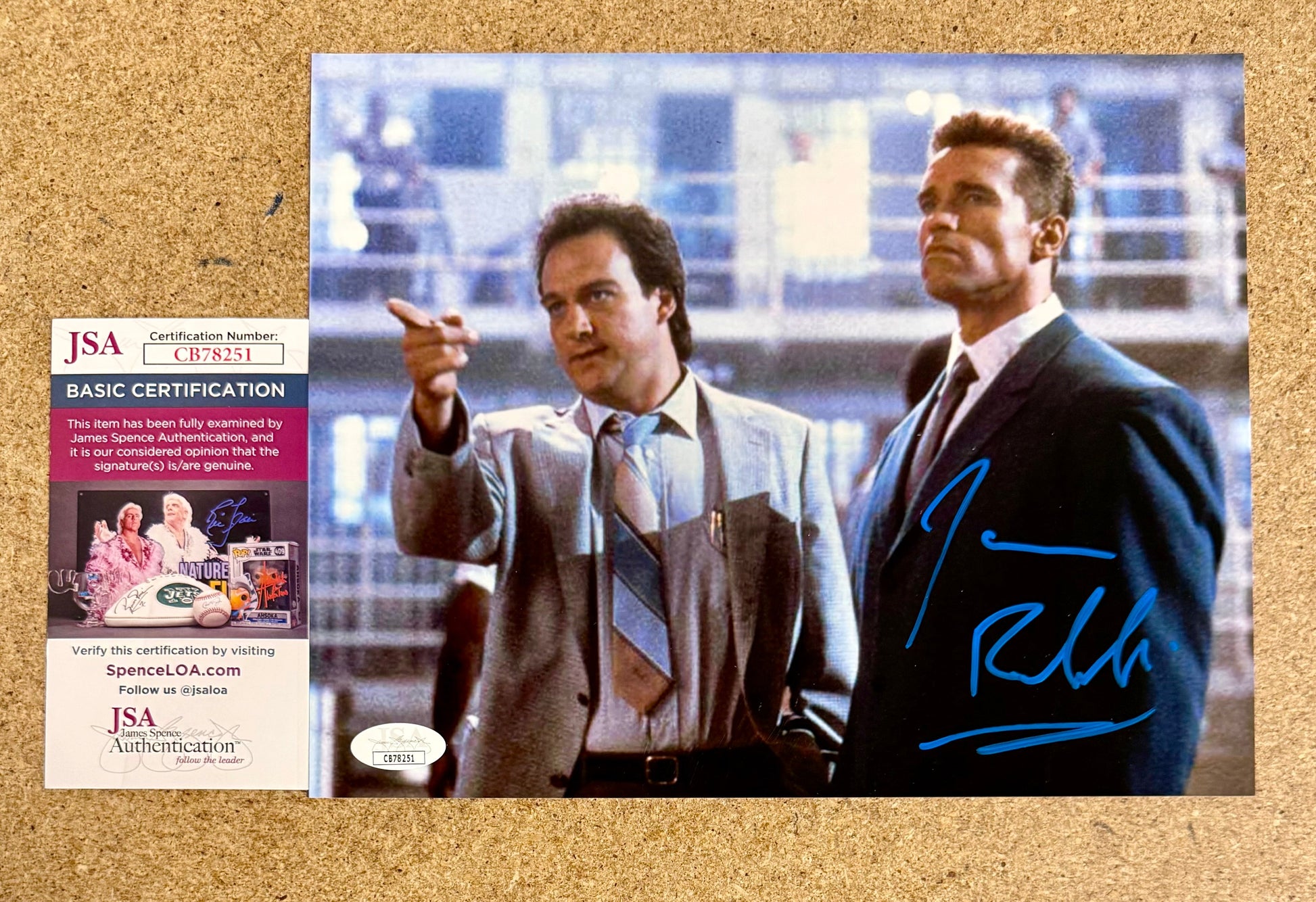 Jim Belushi Signed Autographed Red Heat 8X10 Photo With JSA COA