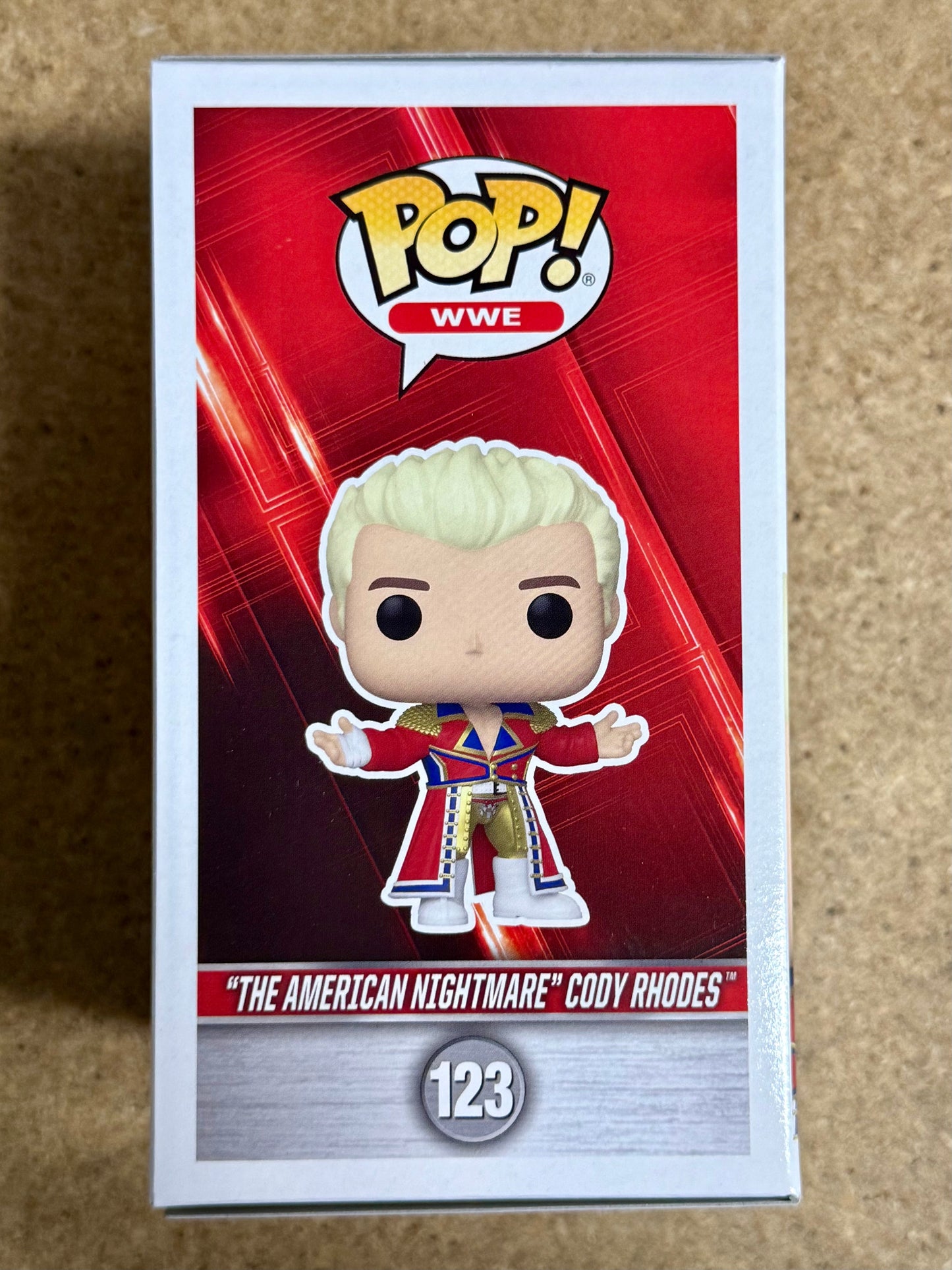 Cody Rhodes “The American Nightmare” WWE Signed Exclusive Funko Pop! #123 With JSA COA