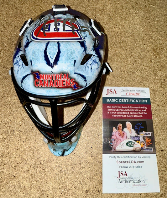 HOF Patrick Roy Signed Montreal Canadiens Mini Goalie Mask With JSA COA