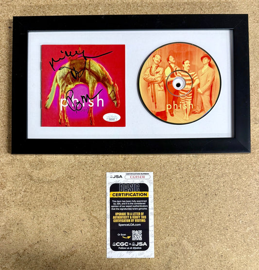Phish (Trey Anastasio, Page & Mike) Signed Hoist Framed CD Booklet With JSA COA