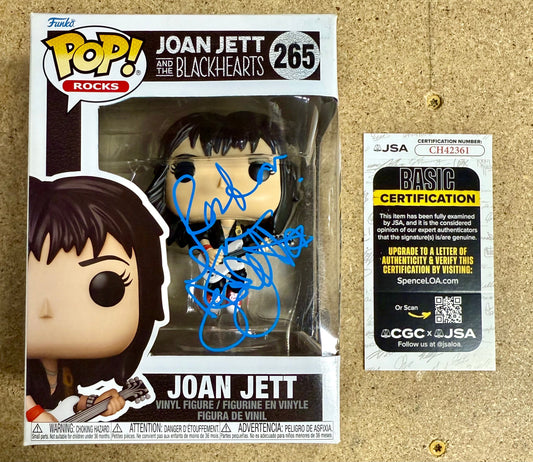 Joan Jett Signed & Joan Jett The Blackhearts Vaulted Funko Pop #265 With JSA COA