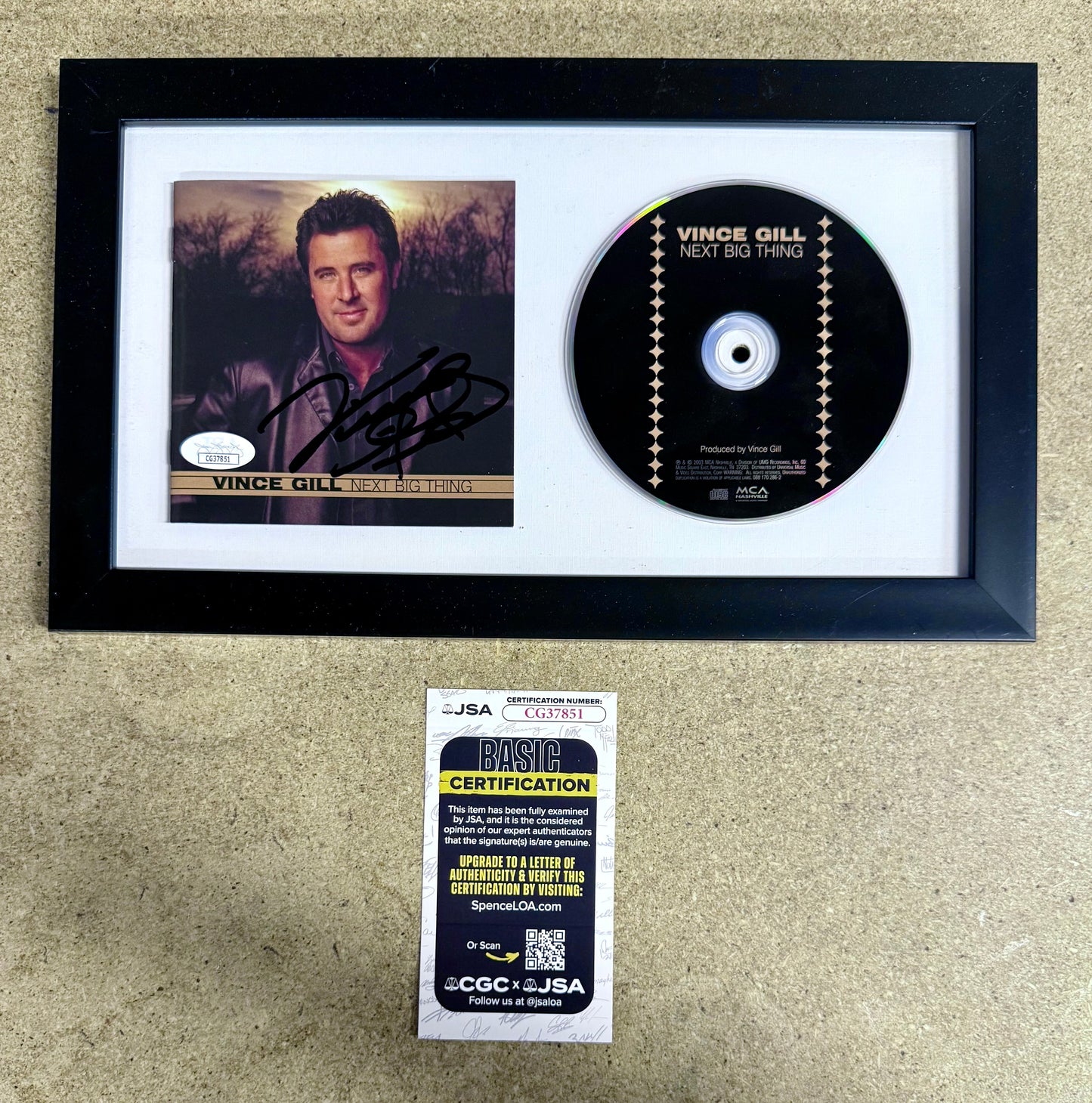 Vince Gill Framed & Signed “Next Big Thing” (2003) CD Booklet With JSA COA
