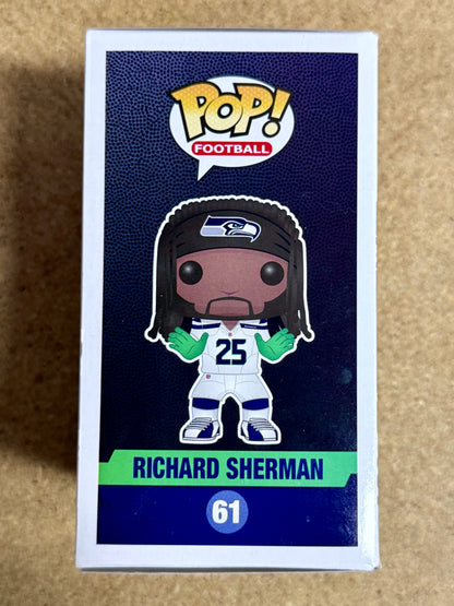 Richard Sherman Signed NFL Seattle Seahawks Vaulted Funko Pop! #61 With JSA COA