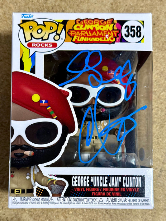 George “Uncle Jam” Clinton Signed Funko Pop! Rocks #358 2023 With JSA COA
