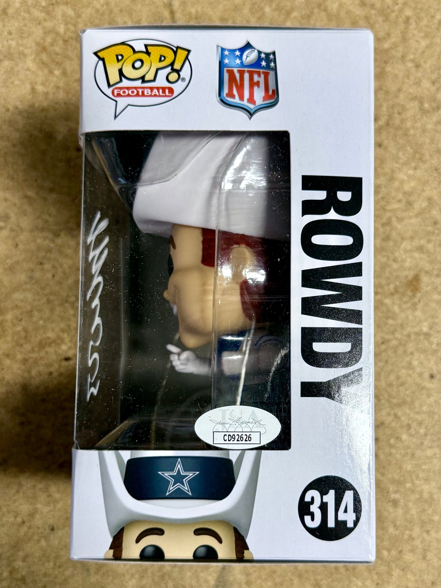 Jaydon Blue Signed NFL Dallas Cowboys Mascot Rowdy Funko Pop! #314 With JSA COA