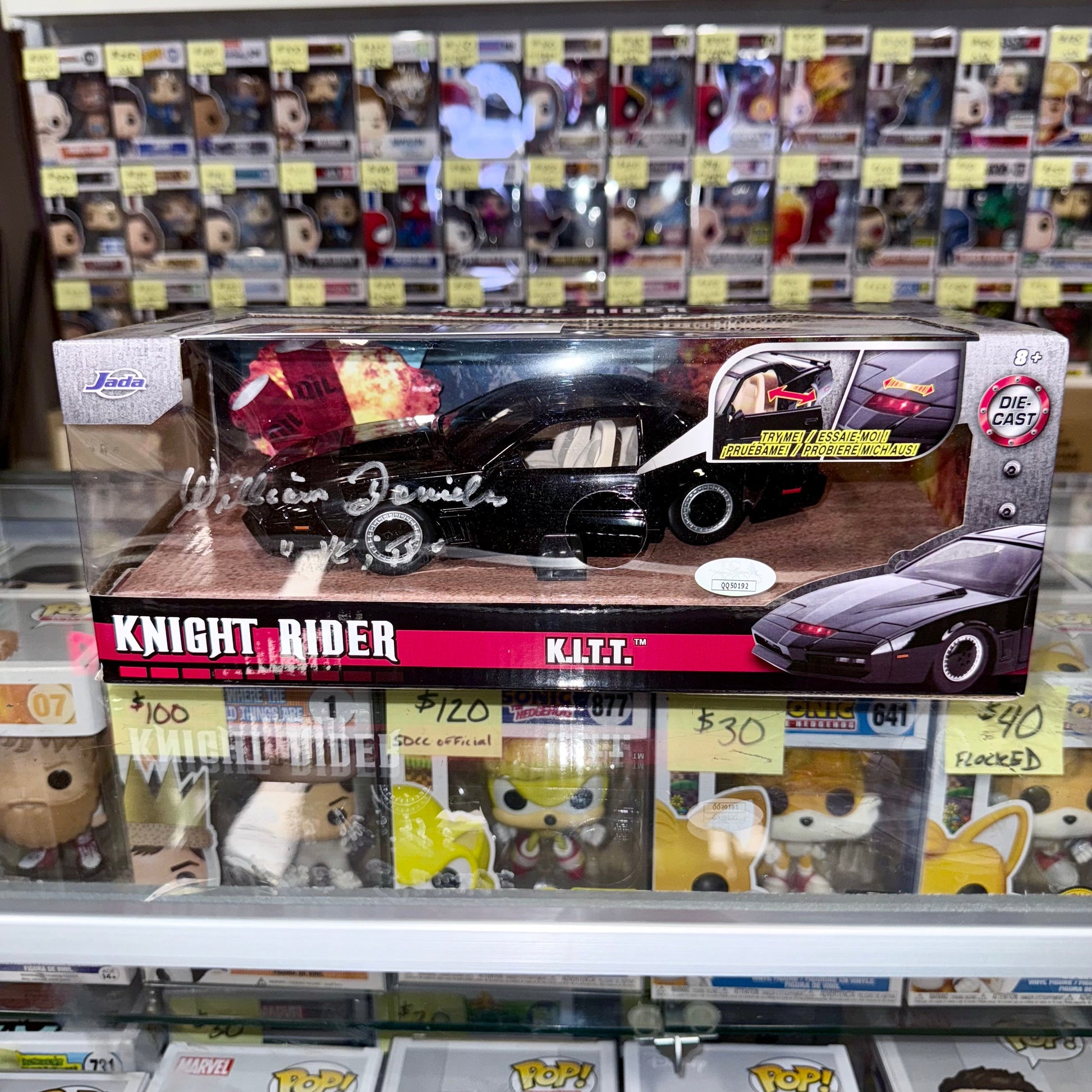 William Daniels Signed Knight Rider KITT 1:24 Car Box With JSA COA