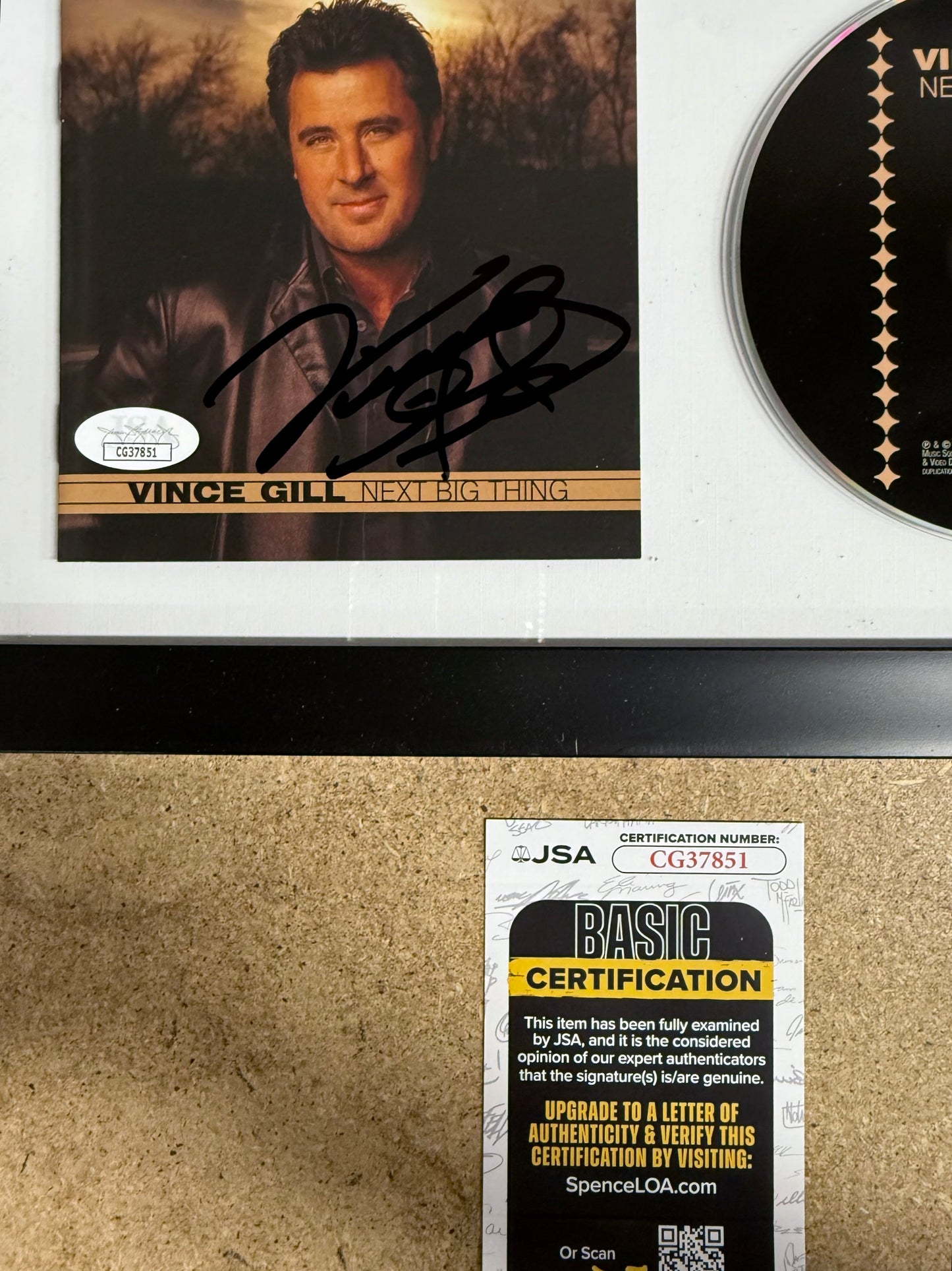 Vince Gill Framed & Signed “Next Big Thing” (2003) CD Booklet With JSA COA