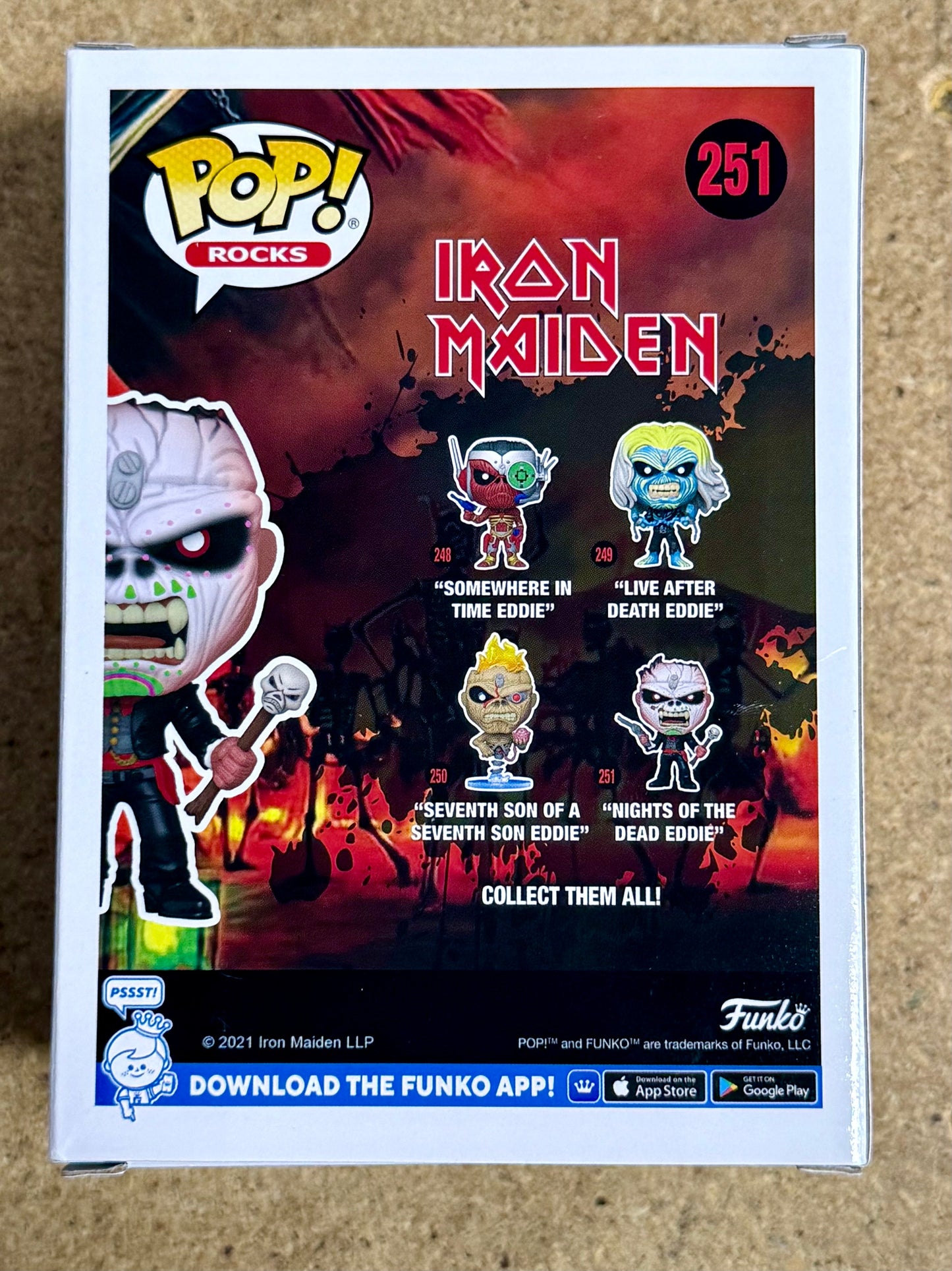 Bruce Dickinson Signed Iron Maiden Eddie Funko Pop! Rocks #251 With JSA COA