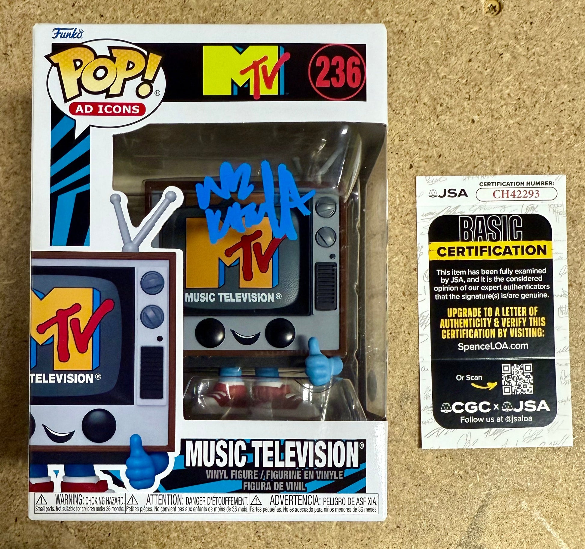 Taylor Gang Wiz Khalifa Signed 2024 MTV Funko Pop #236 With JSA COA