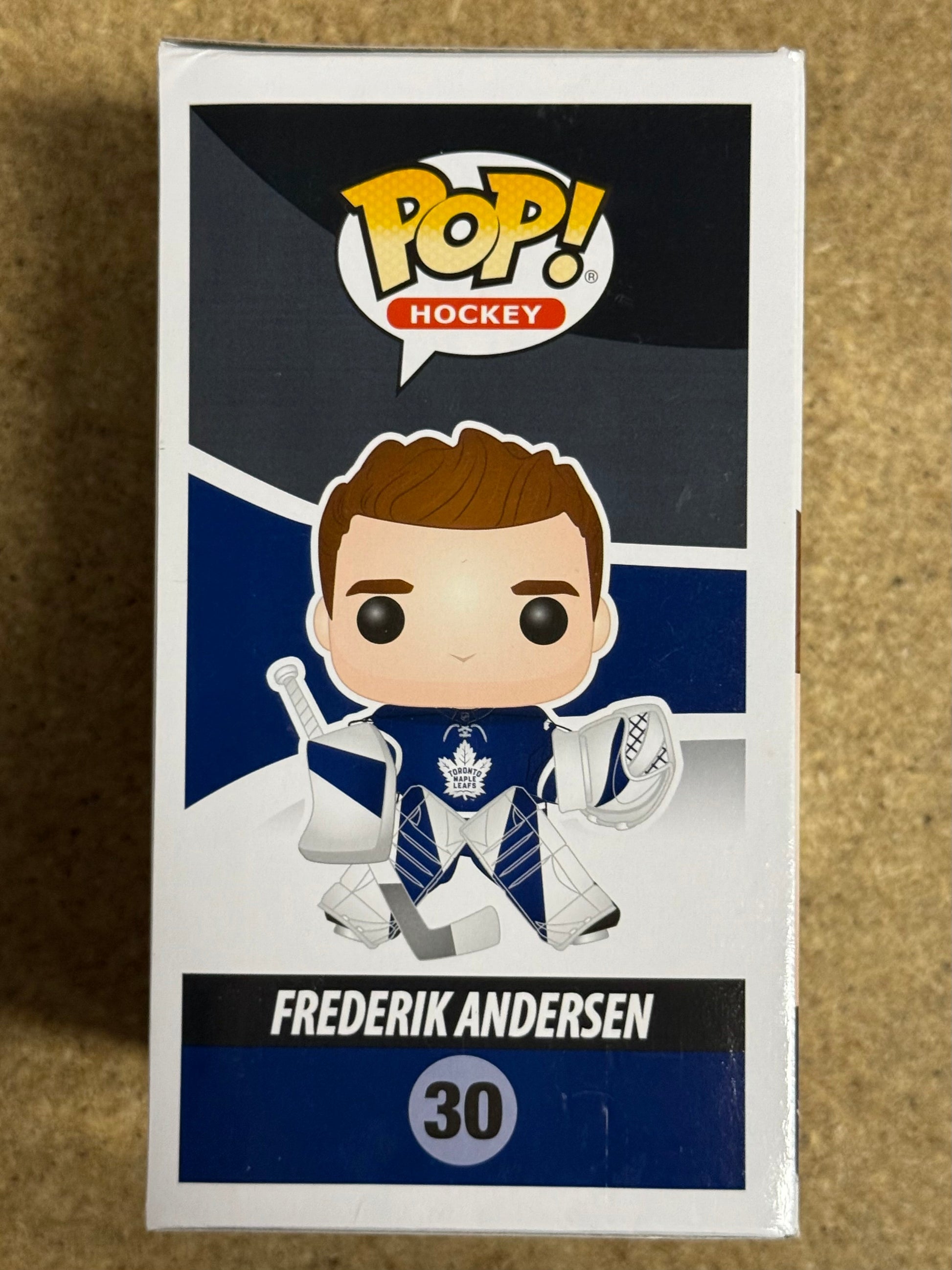 Frederik Andersen Signed NHL Toronto Maple Leafs Funko Pop! #30 Exclusive With JSA COA