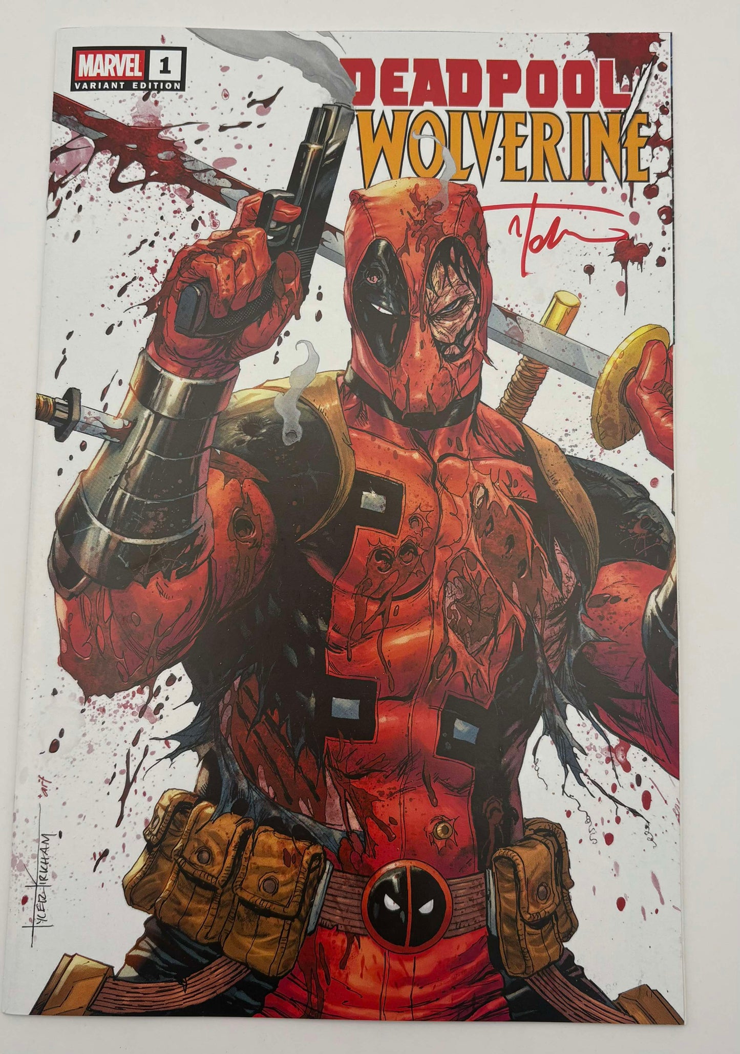 [Signed by Tyler Kirkham] Deadpool / Wolverine #1 Unknown Comics Tyler Kirkham Exclusive Var [IN STOCK]