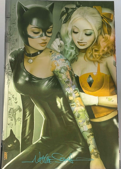[Signed by Nathan Szerdy] [FOIL] HARLEY QUINN #31 NATHAN SZERDY (616) EXCLUSIVE CATWOMAN TATTOO FOIL VIRGIN VAR [IN STOCK]