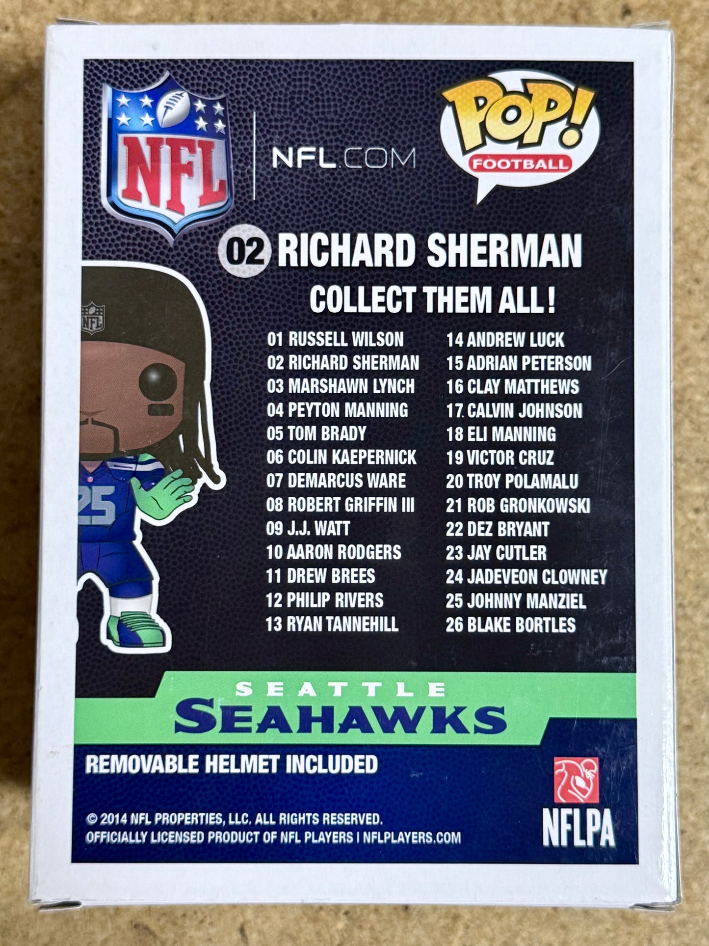 Richard Sherman Signed NFL Seattle Seahawks Vaulted Funko Pop! #02 With JSA COA