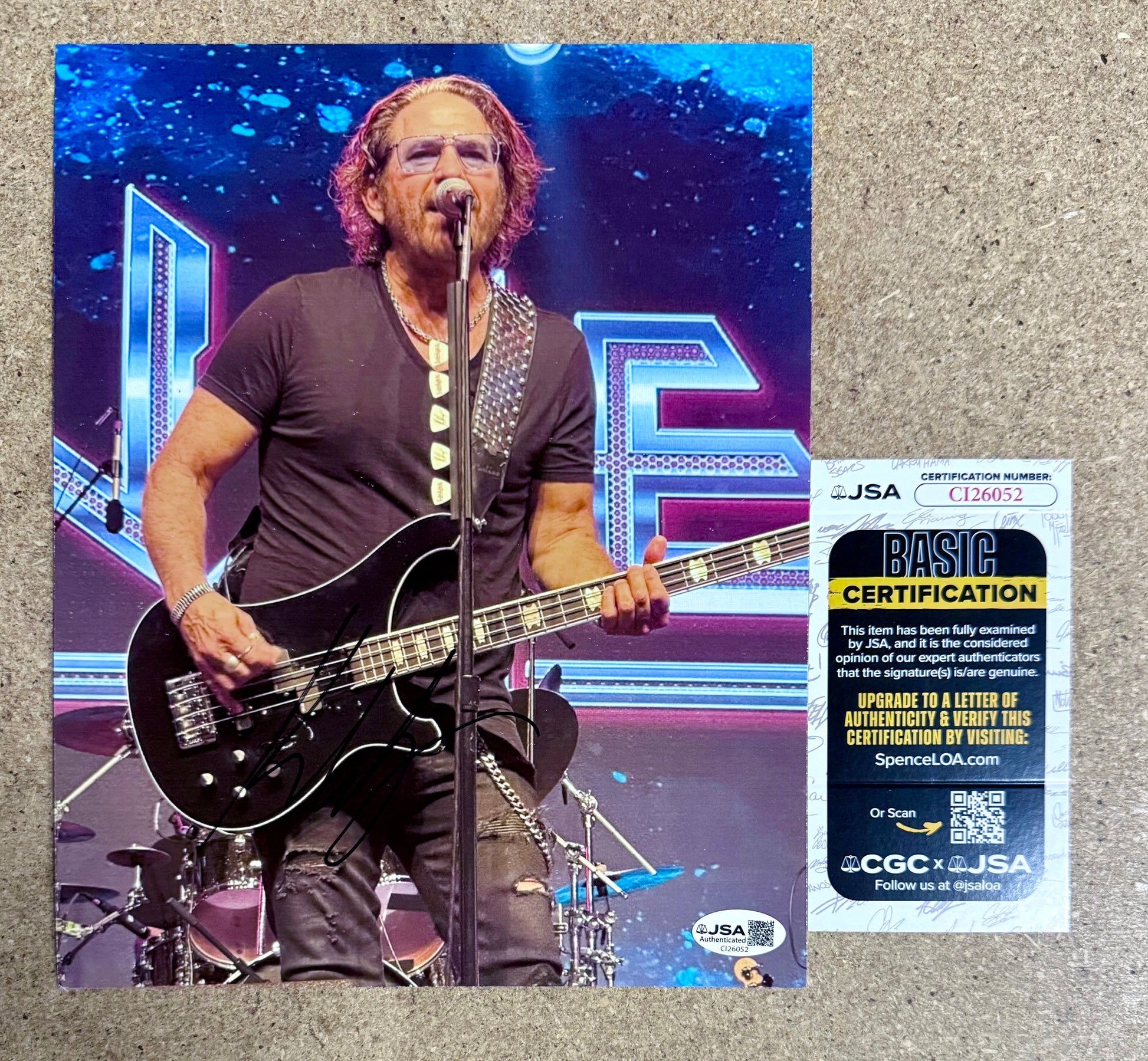 Musician Kip Winger Signed 8X10 Photo With JSA COA Alice Cooper The Mob