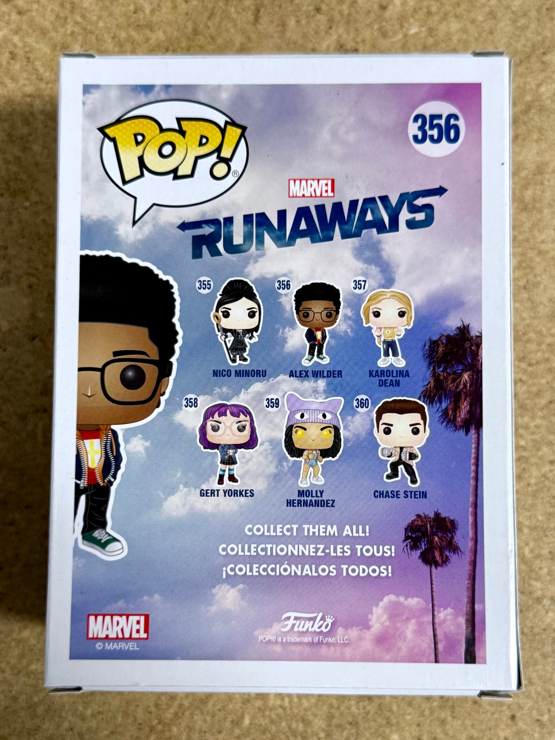 Rhenzy Feliz Signed Marvel Runaways Alex Wilder Funko Pop! #356 With JSA COA