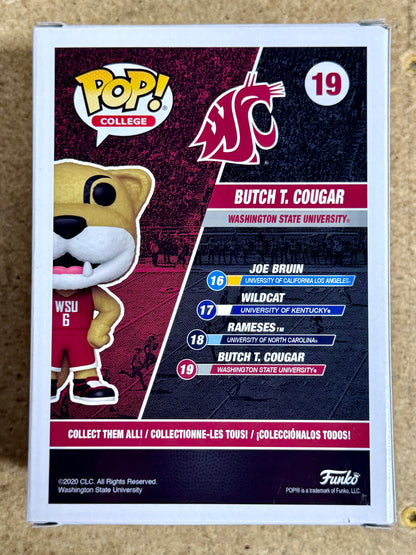 Ryan Leaf Signed NCAA Butch Cougar #19 WSU Washington State Funko Pop W/ JSA COA