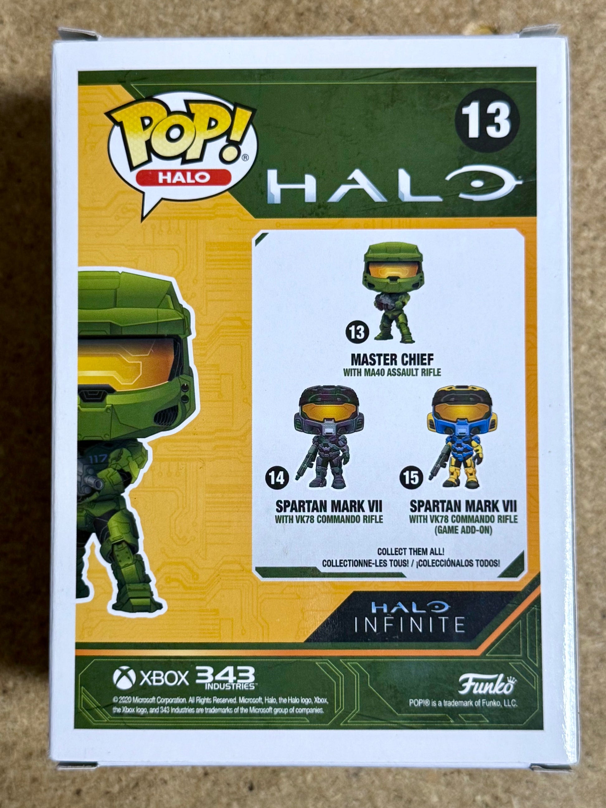 Funko Pop! Games Master Chief #13 Halo With MA40 Assault Rifle 2020 Vaulted
