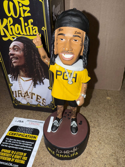 Wiz Khalifa Signed Yinzerpalooza Pittsburgh Pirates Singing Bobblehead JSA COA