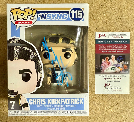 Chris Kirkpatrick Signed Nsync Funko Pop! #115 Vaulted 2019 With JSA COA