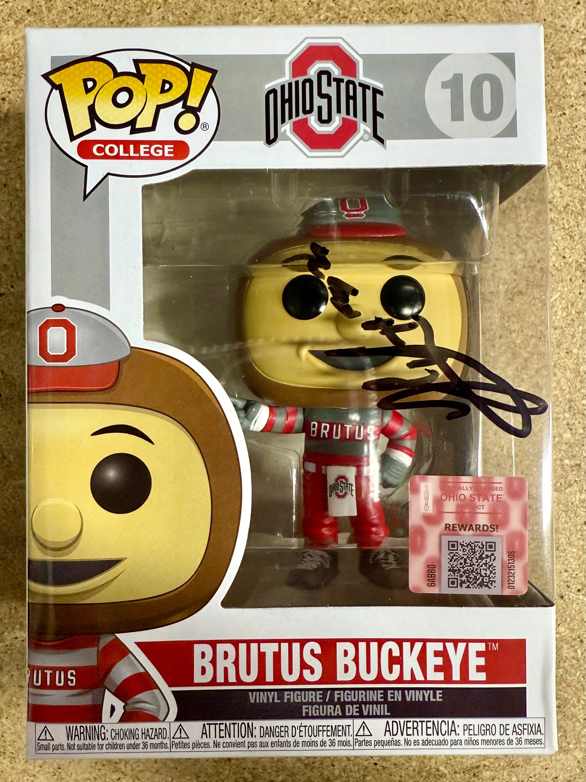 Jack Sawyer LB National Champ 2025 Signed Ohio State Funko Pop! #10 With JSA CO