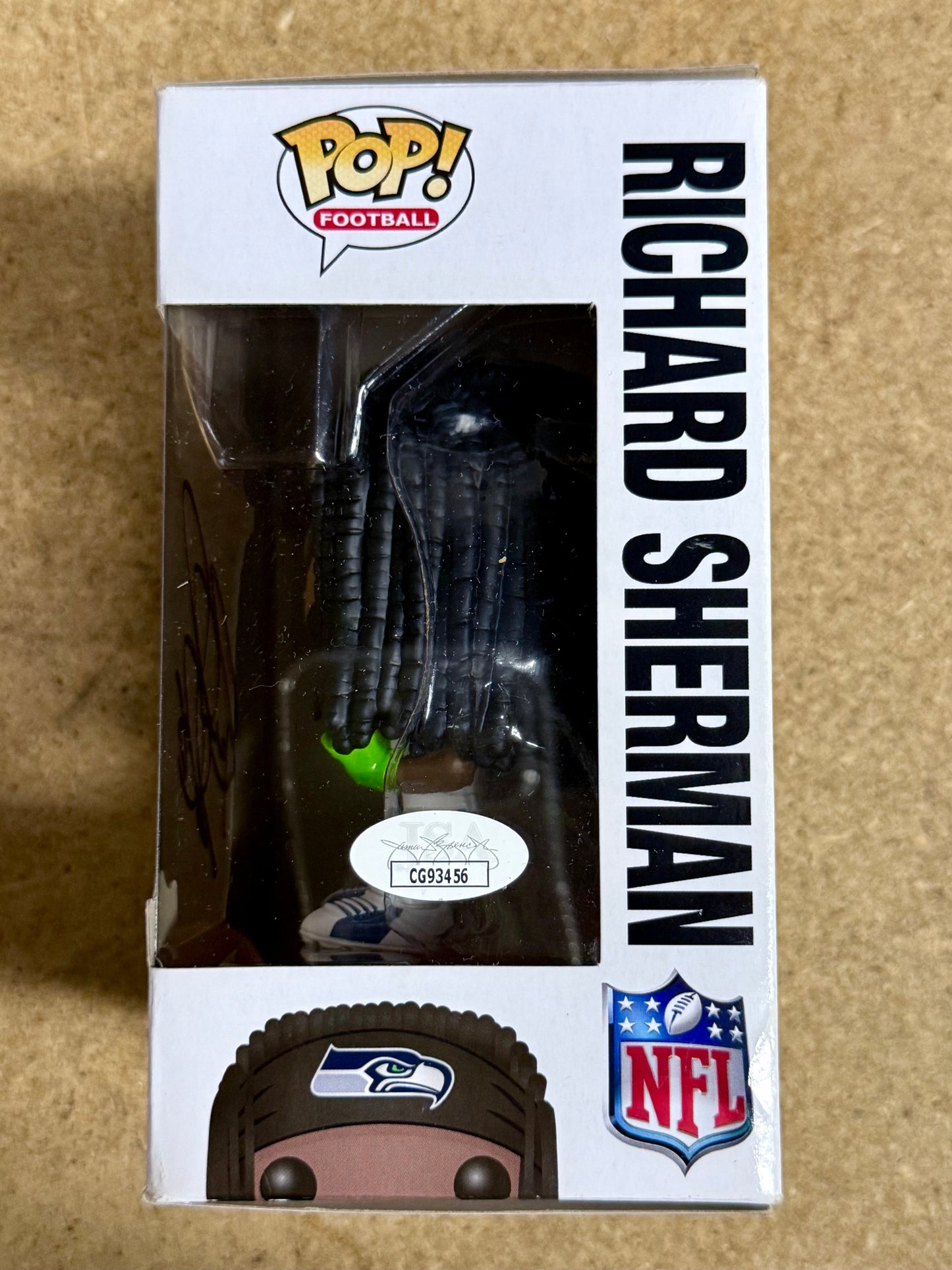 Richard Sherman Signed NFL Seattle Seahawks Vaulted Funko Pop! #61 With JSA COA