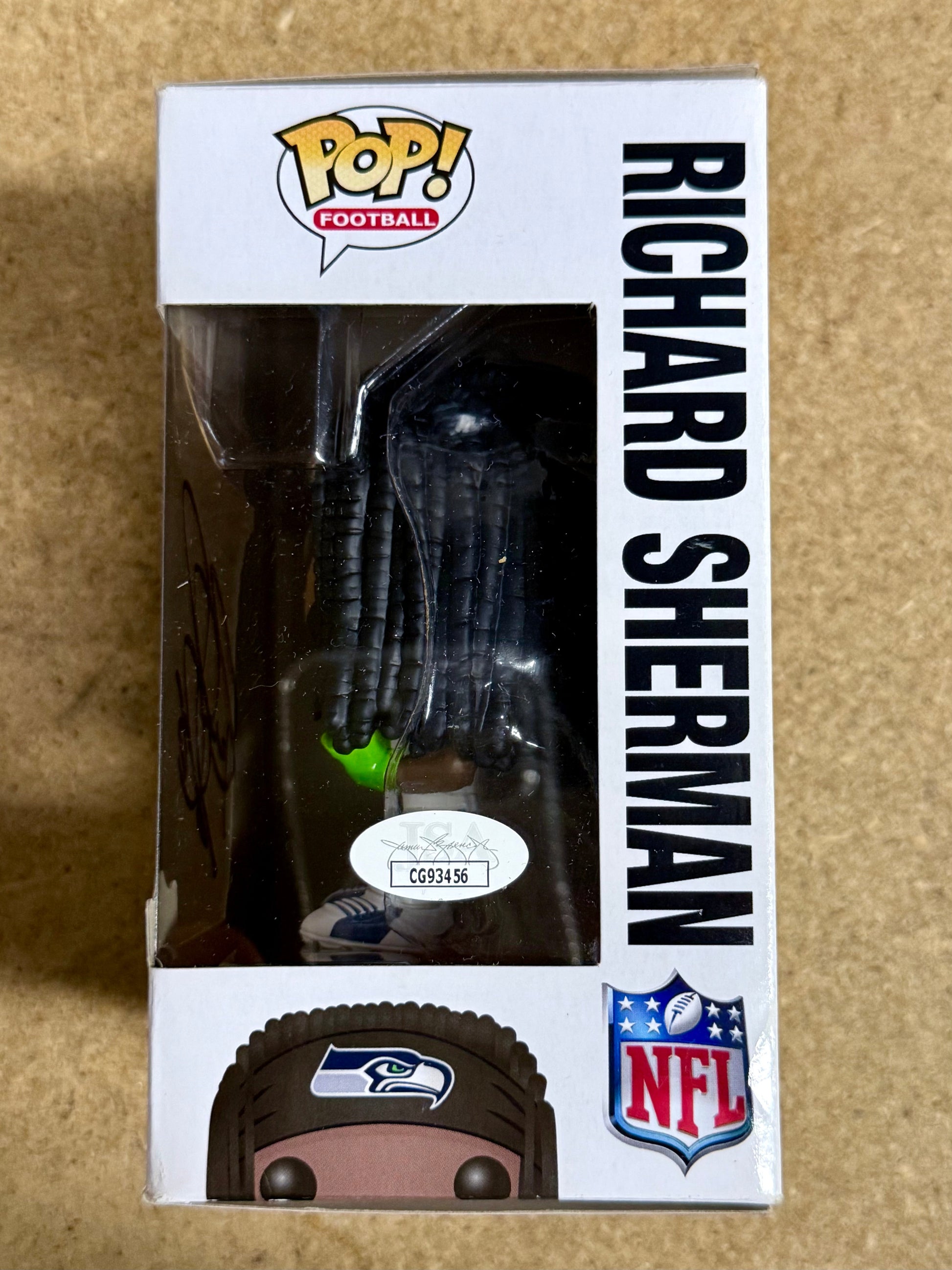 Richard Sherman Signed NFL Seattle Seahawks Vaulted Funko Pop! #61 With JSA COA
