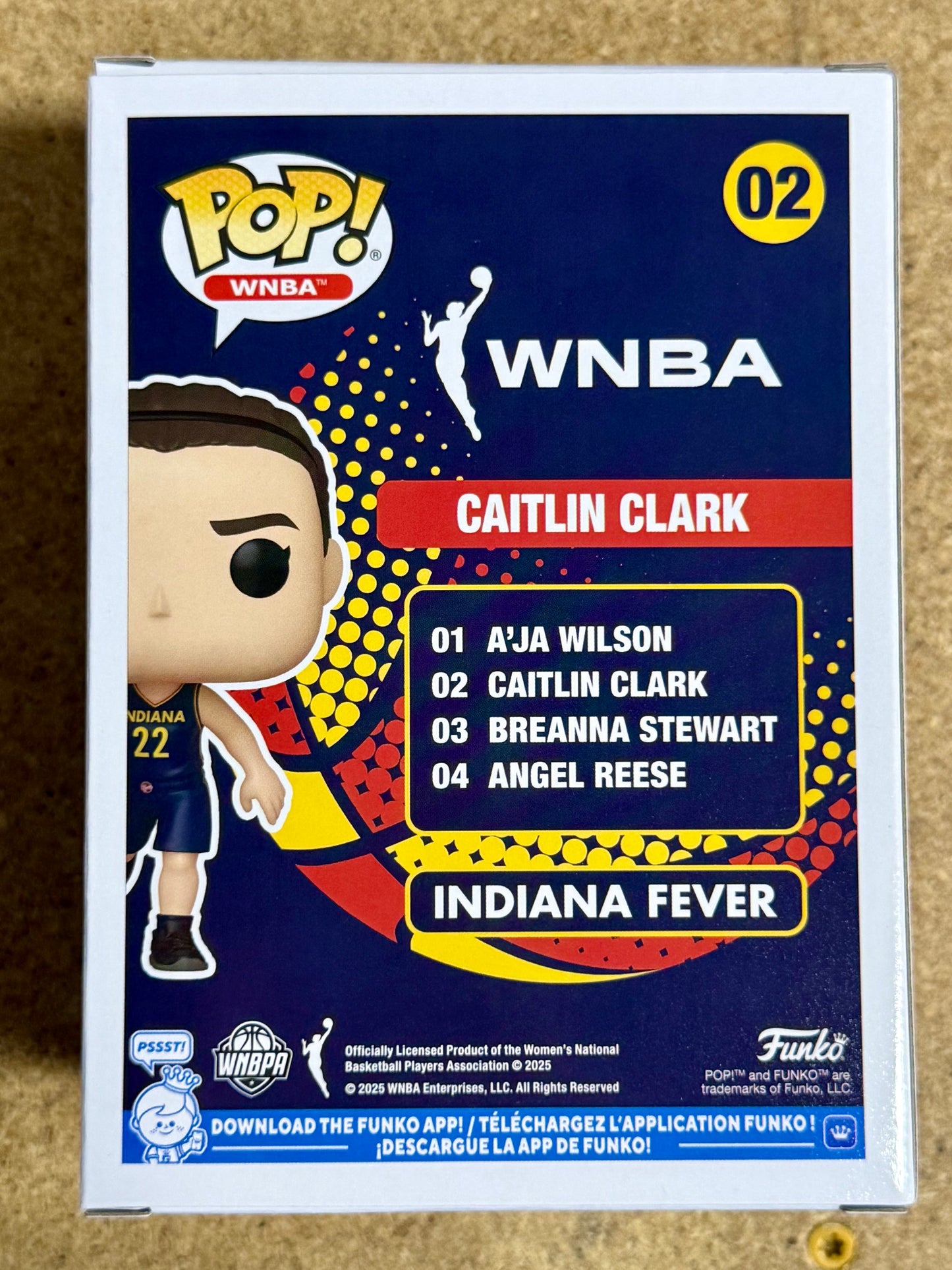 Funko Pop! Basketball Caitlyn Clark #02 WNBA Indiana Fever NCAA Iowa Hawkeyes