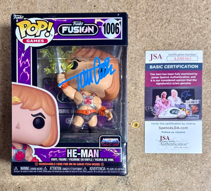 Tom Cook Signed He-Man Masters Of The Universe Funko Pop! #1006 With JSA COA