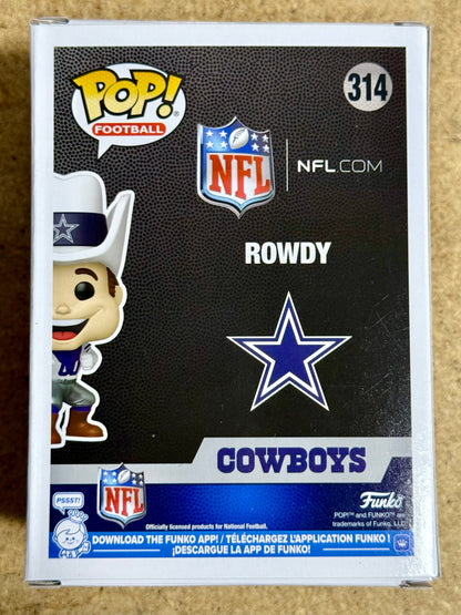 Tony Romo Signed NFL Dallas Cowboys Mascot Rowdy Funko Pop! #314 With JSA COA