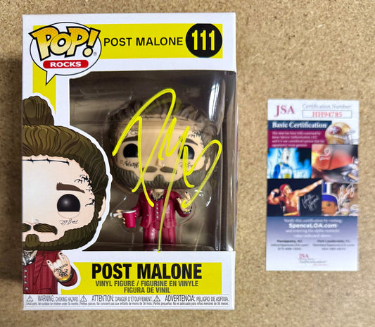 Post Malone Signed Vaulted Beerbongs And Bentleys Funko Pop! #111 With JSA COA