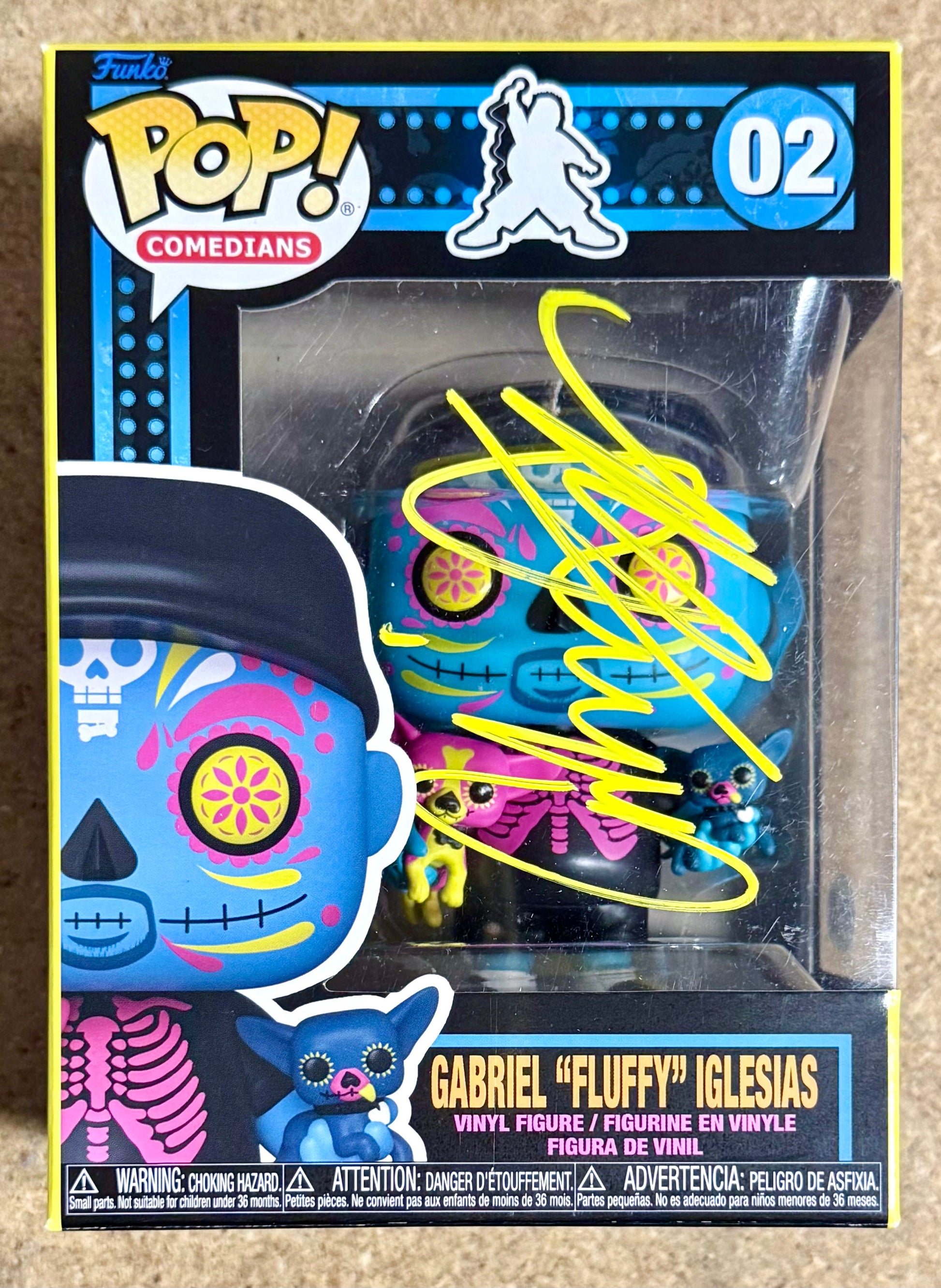 Gabriel “FLUFFY” Iglesias Signed BL Dia De Los Muertos Funko Pop! With JSA COA