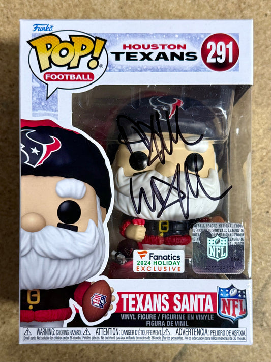 Rapper Paul Wall Signed NFL Houston Texans Santa Funko Pop! #291 With JSA COA