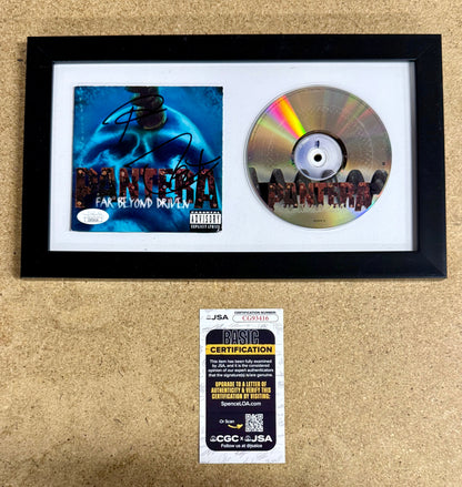 Pantera Phil Anselmo & Rex Brown Signed “Far Past Driven” Framed CD With JSA COA