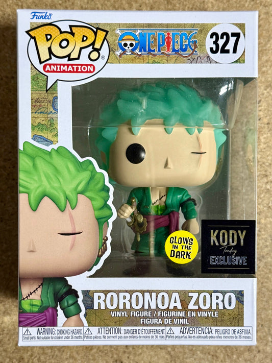 Funko Pop! Animation Glow Roronoa Zoro #327 One Piece 2023 Kody Vaulted Exclusive