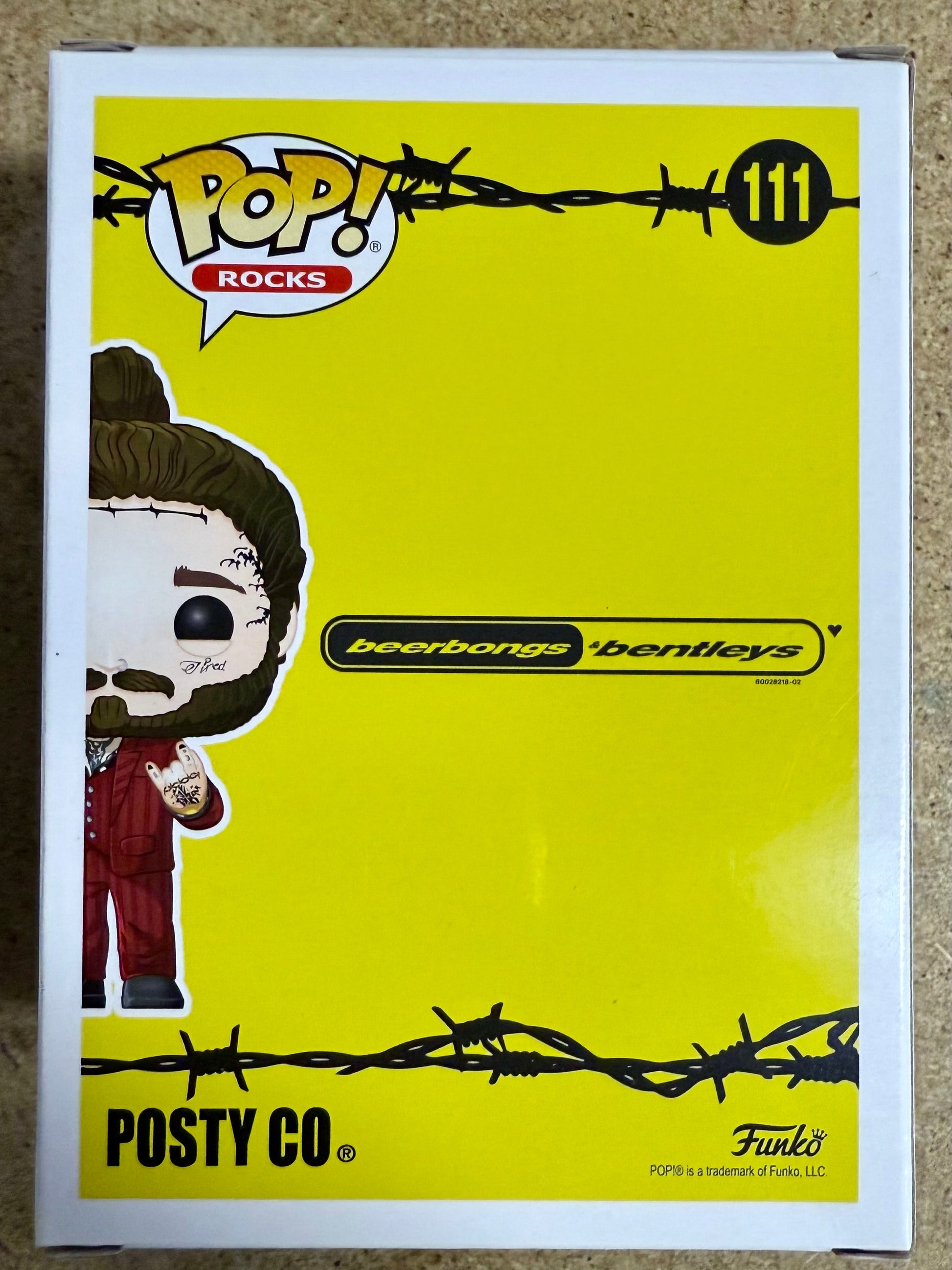 Post Malone Signed Vaulted Beerbongs And Bentleys Funko Pop! #111 With JSA COA