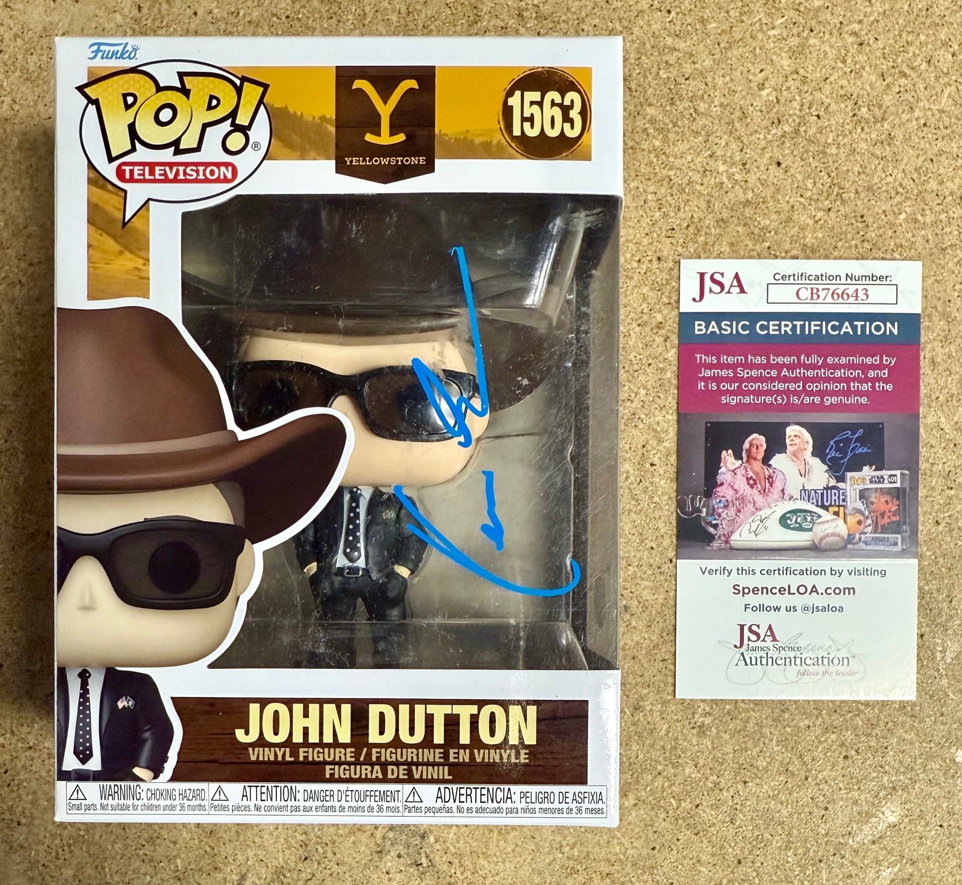 Kevin Costner Signed John Dutton Yellowstone Funko Pop! #1563 With JSA COA