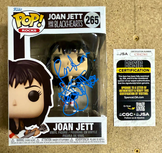Joan Jett Signed & Joan Jett The Blackhearts Vaulted Funko Pop #265 With JSA COA