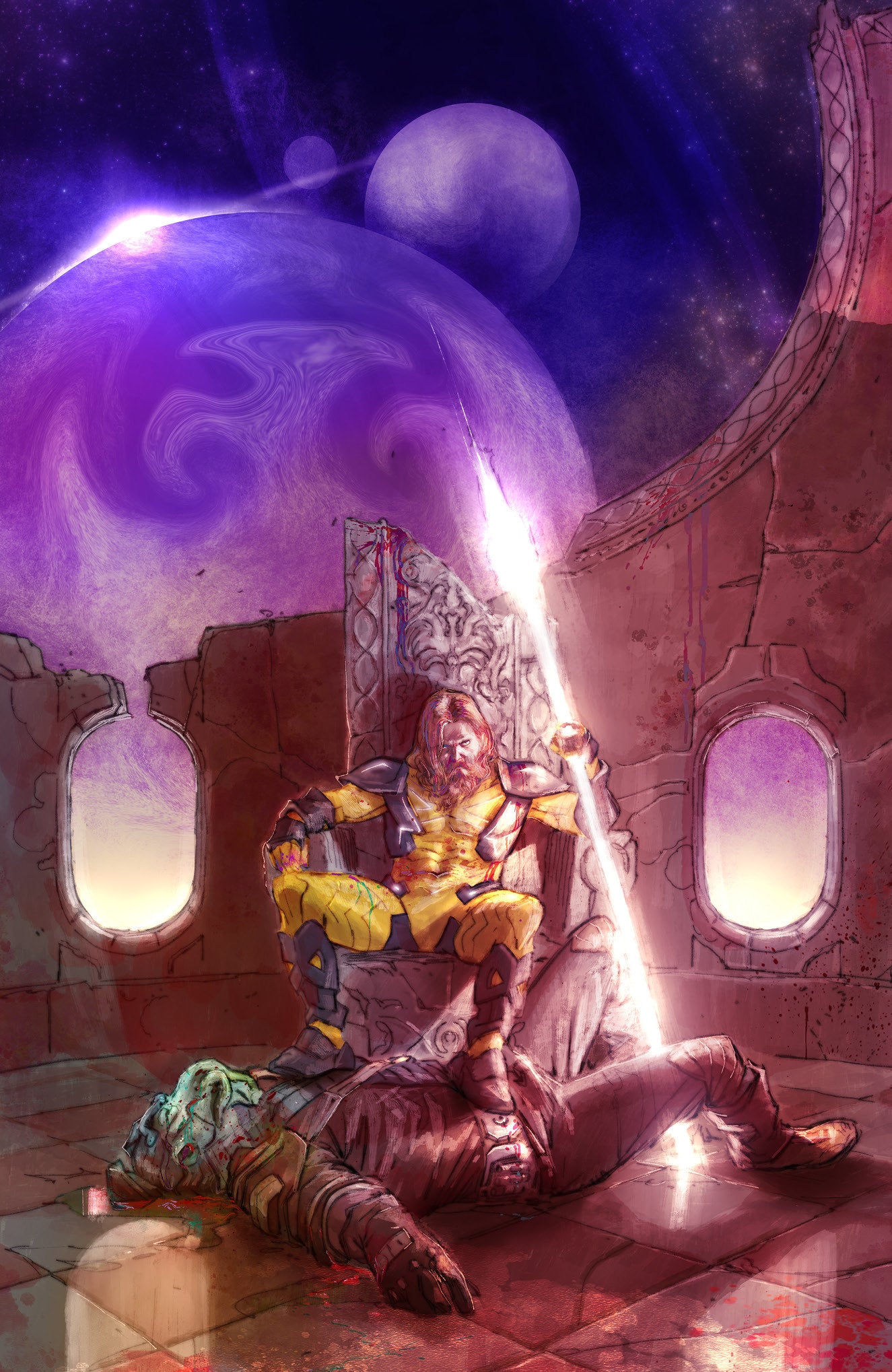 Valiant Beyond: The X-O Manowar #8-The God Hunt #4 Variant D (Bufi Full Art)