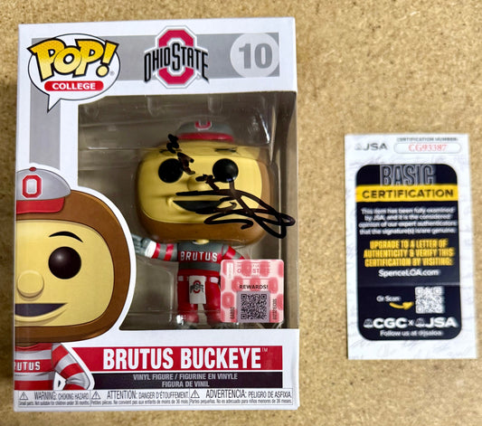 Jack Sawyer LB National Champ 2025 Signed Ohio State Funko Pop! #10 With JSA CO