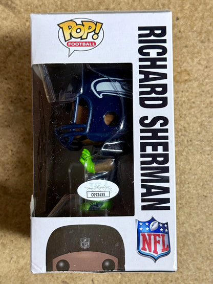 Richard Sherman Signed NFL Seattle Seahawks Vaulted Funko Pop! #02 With JSA COA