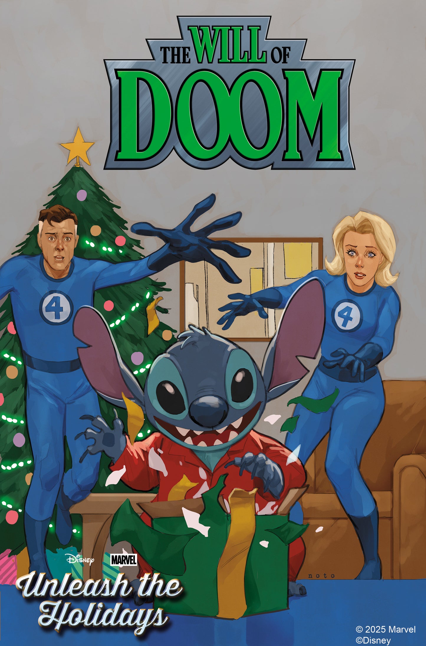 THE WILL OF DOOM #1 PHIL NOTO DISNEY STITCH UNLEASH THE HOLIDAYS VARIANT