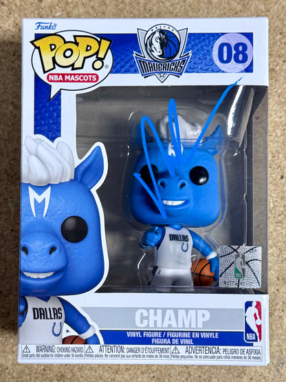 Mark Cuban Signed NBA Dallas Mavericks Mascot Champ Funko Pop! #08 With JSA COA
