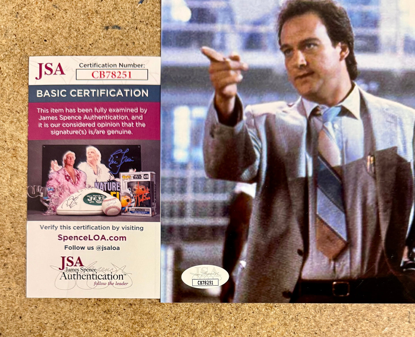 Jim Belushi Signed Autographed Red Heat 8X10 Photo With JSA COA