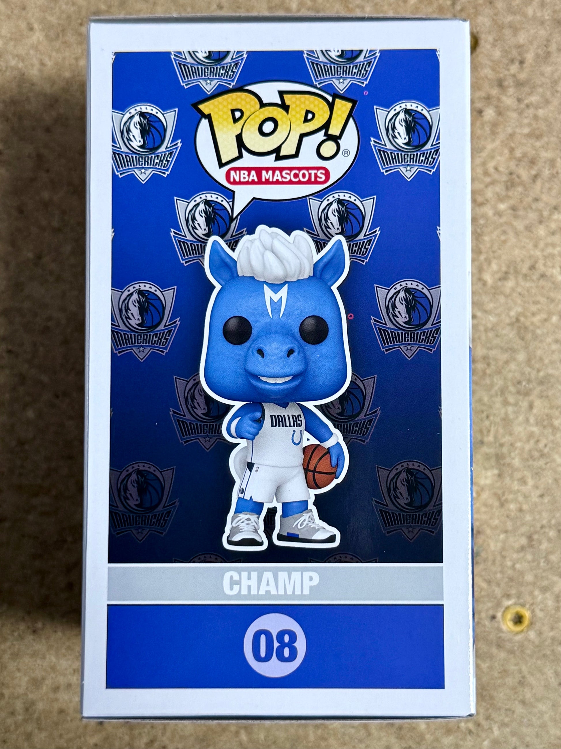 Mark Cuban Signed NBA Dallas Mavericks Mascot Champ Funko Pop! #08 With JSA COA